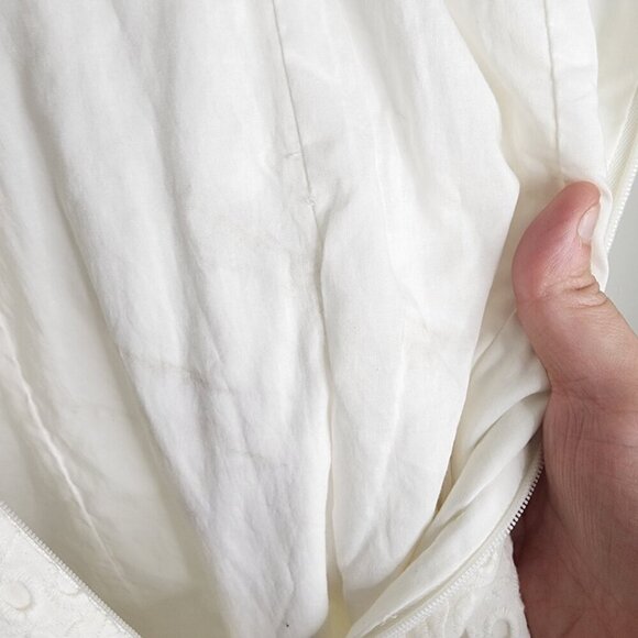 Yumi Kim Off the Shoulder Mermaid Silhouette Eyelet Maxi Dress Small - Picture 13 of 16